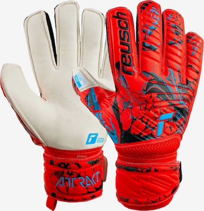 REUSCH Sporthandschoenen 'Attrakt Grip' in de kleur Hemelsblauw / Rood / Zwart / Wit, Productweergave