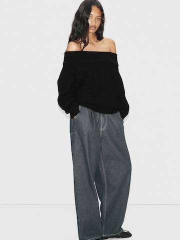Pull&Bear Sweter w kolorze czarny