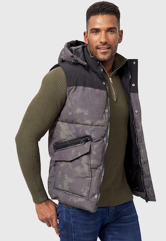 INDICODE JEANS Vest ' Simmons ' in Grey: front