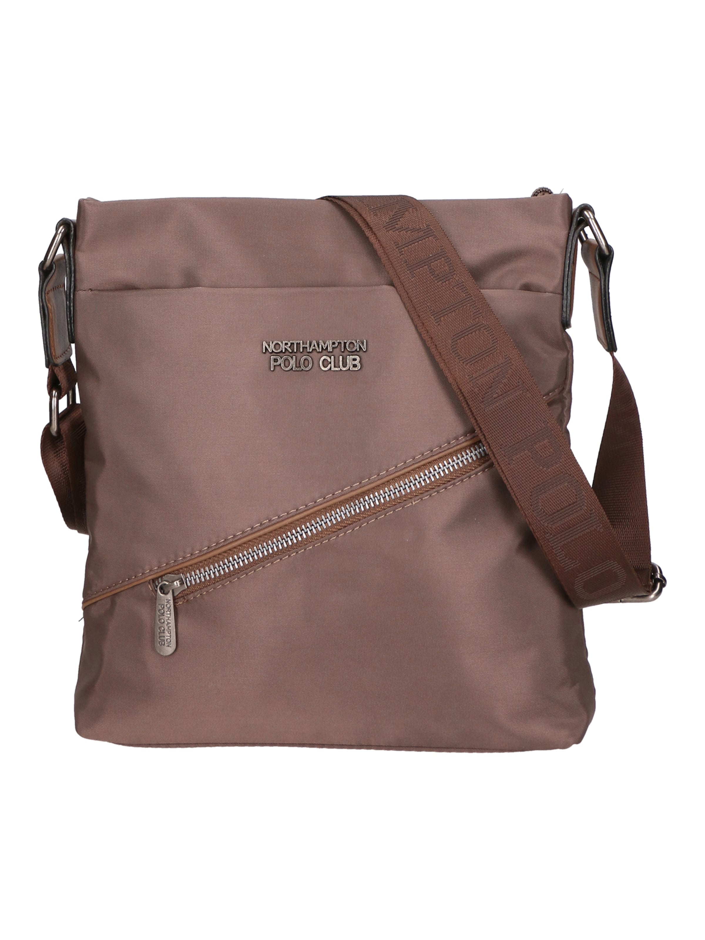 Borsa a spalla di Northampton Polo Club in marrone: frontale
