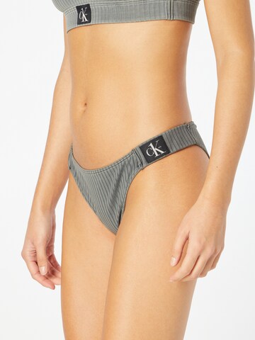 Calvin Klein Swimwear Bikini Bottoms in Grey: front