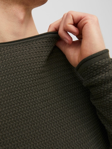 JACK & JONES Sweter 'Miguel' w kolorze zielony