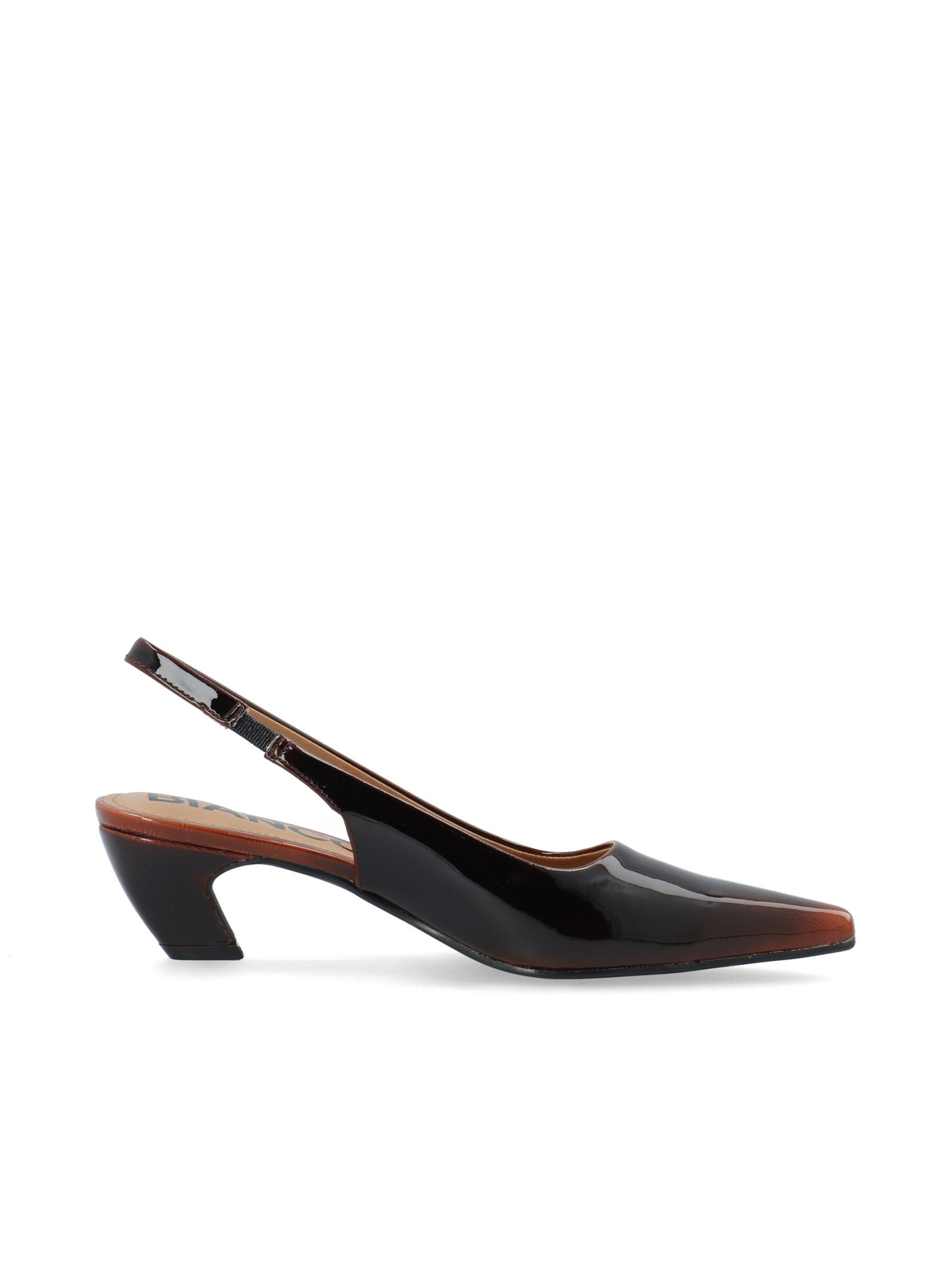 Décolleté sling 'Baley' di Bianco in marrone