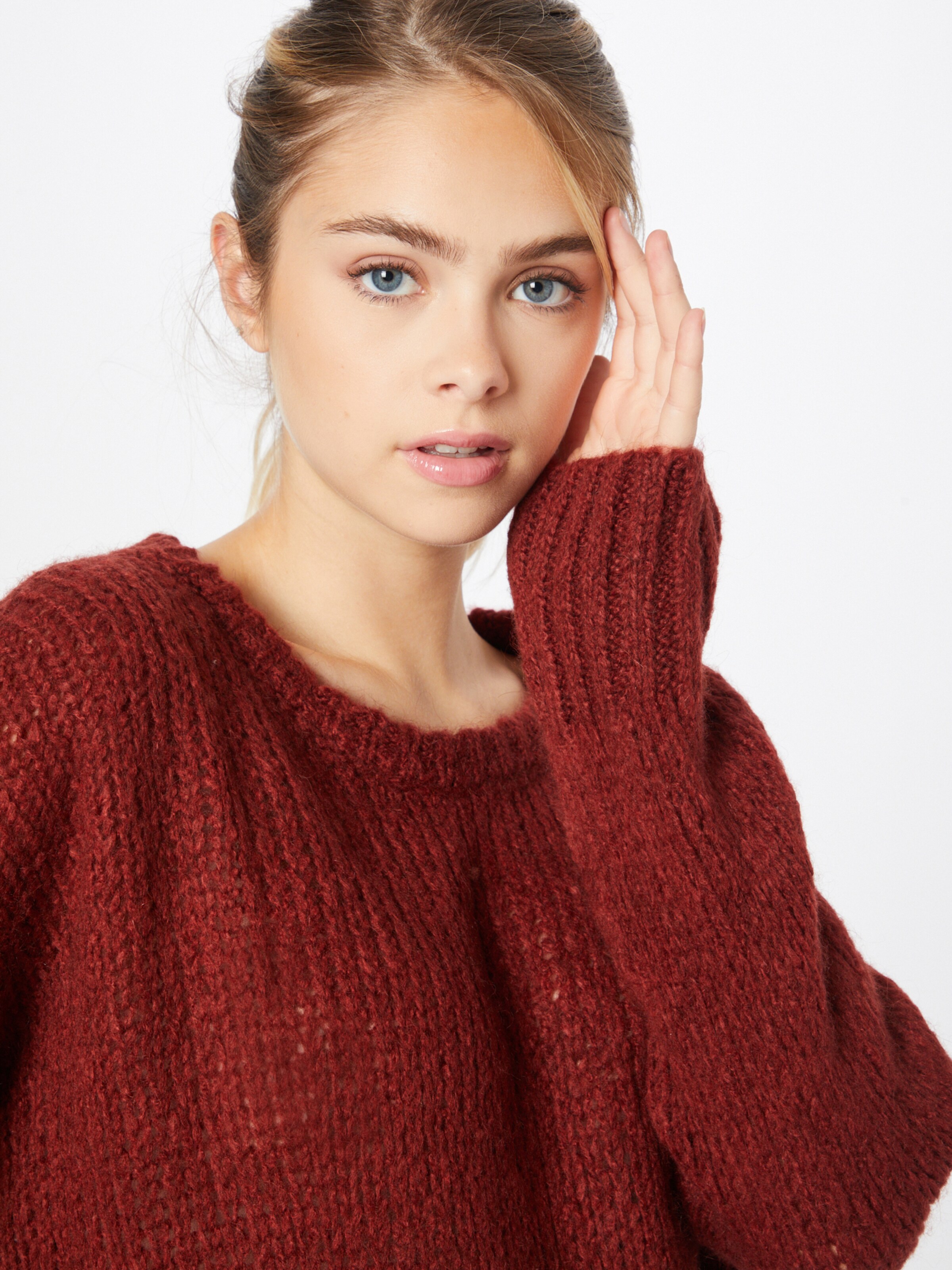 Rich & Royal Pullover in Weinrot 