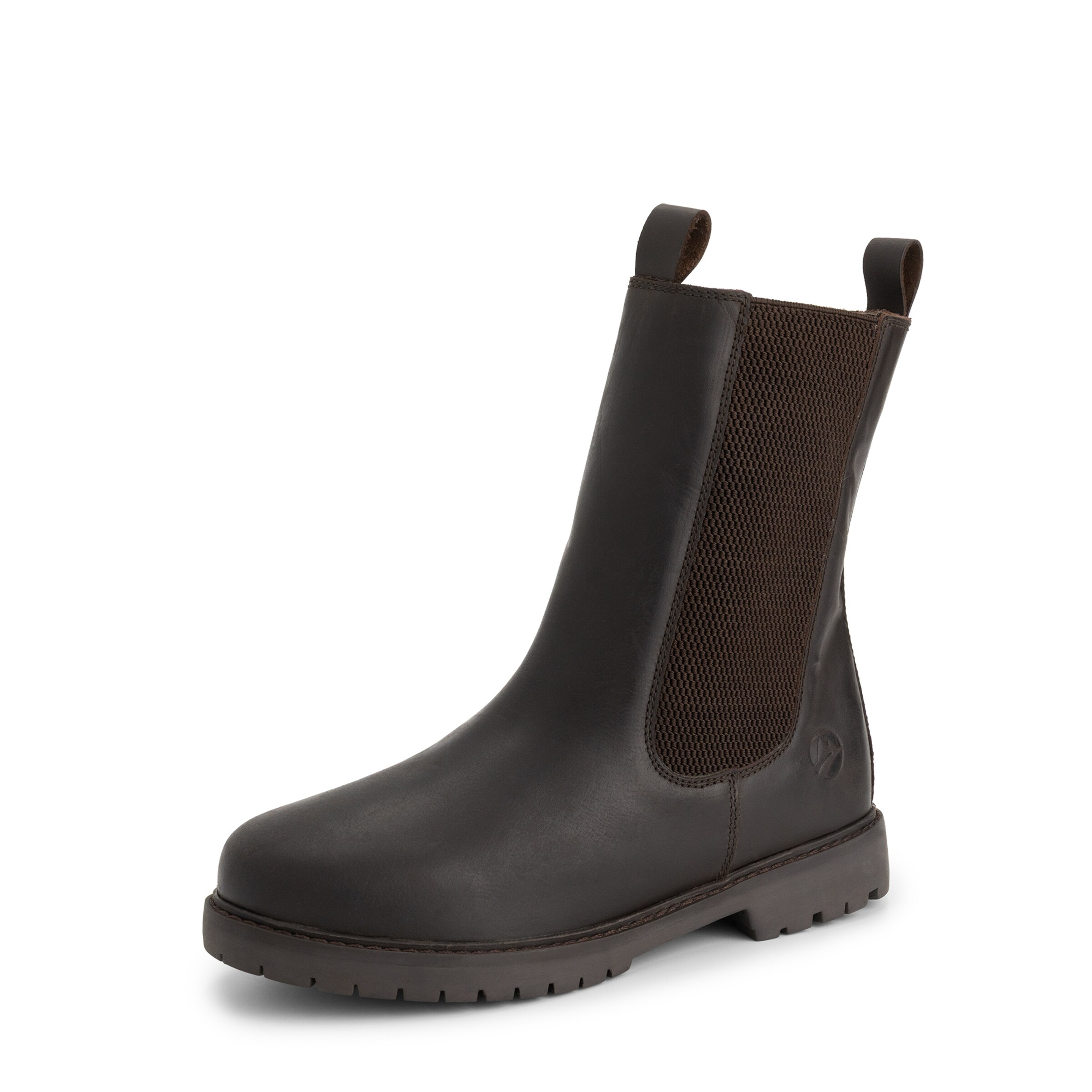 Travelin Chelsea boots 'Herning' in Bruin: voorkant