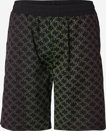 Karl Lagerfeldregular Hlače - crna boja: prednji dio