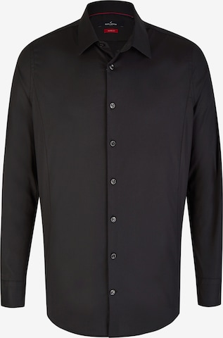 Coupe regular Chemise business 'Xtension' HECHTER PARIS en noir : devant