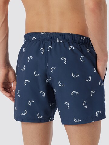 SCHIESSER Zwemshorts 'Waterworld' in Blauw