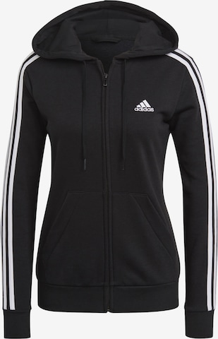 ADIDAS PERFORMANCE Sportsweatjacke 'Essentials' in Schwarz: predná strana