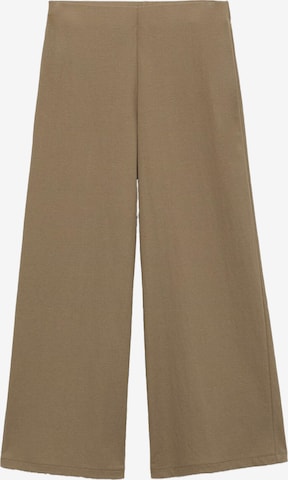 MANGO Wide leg Trousers 'CATLEEN' in Green: front