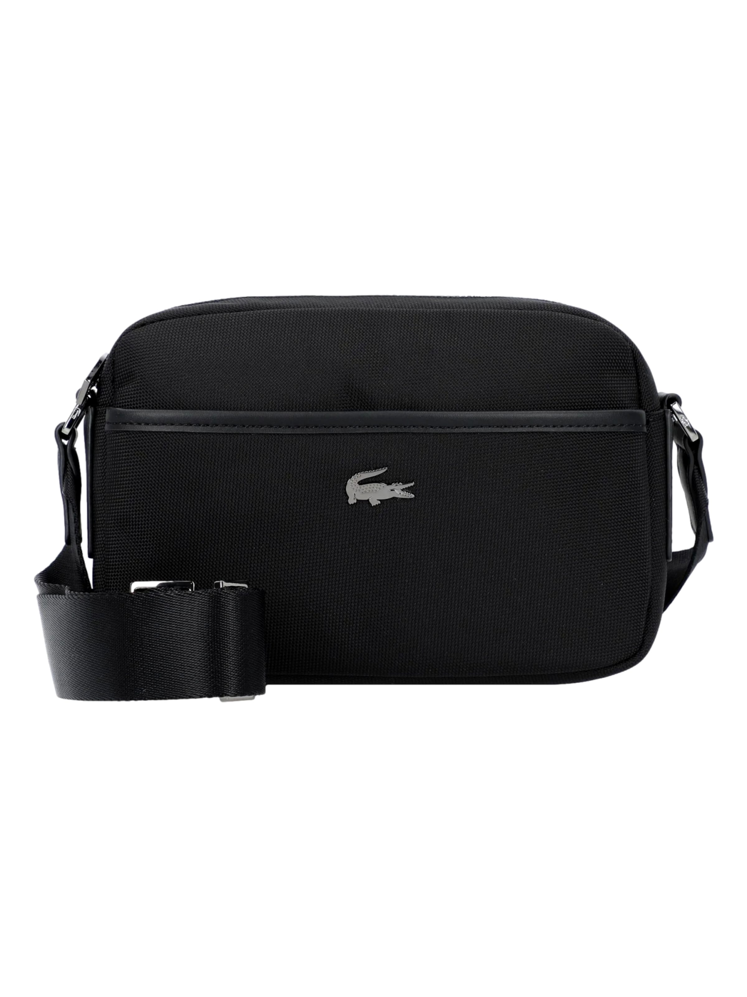 LACOSTE Torba za čez ramo | črna barva: sprednja stran