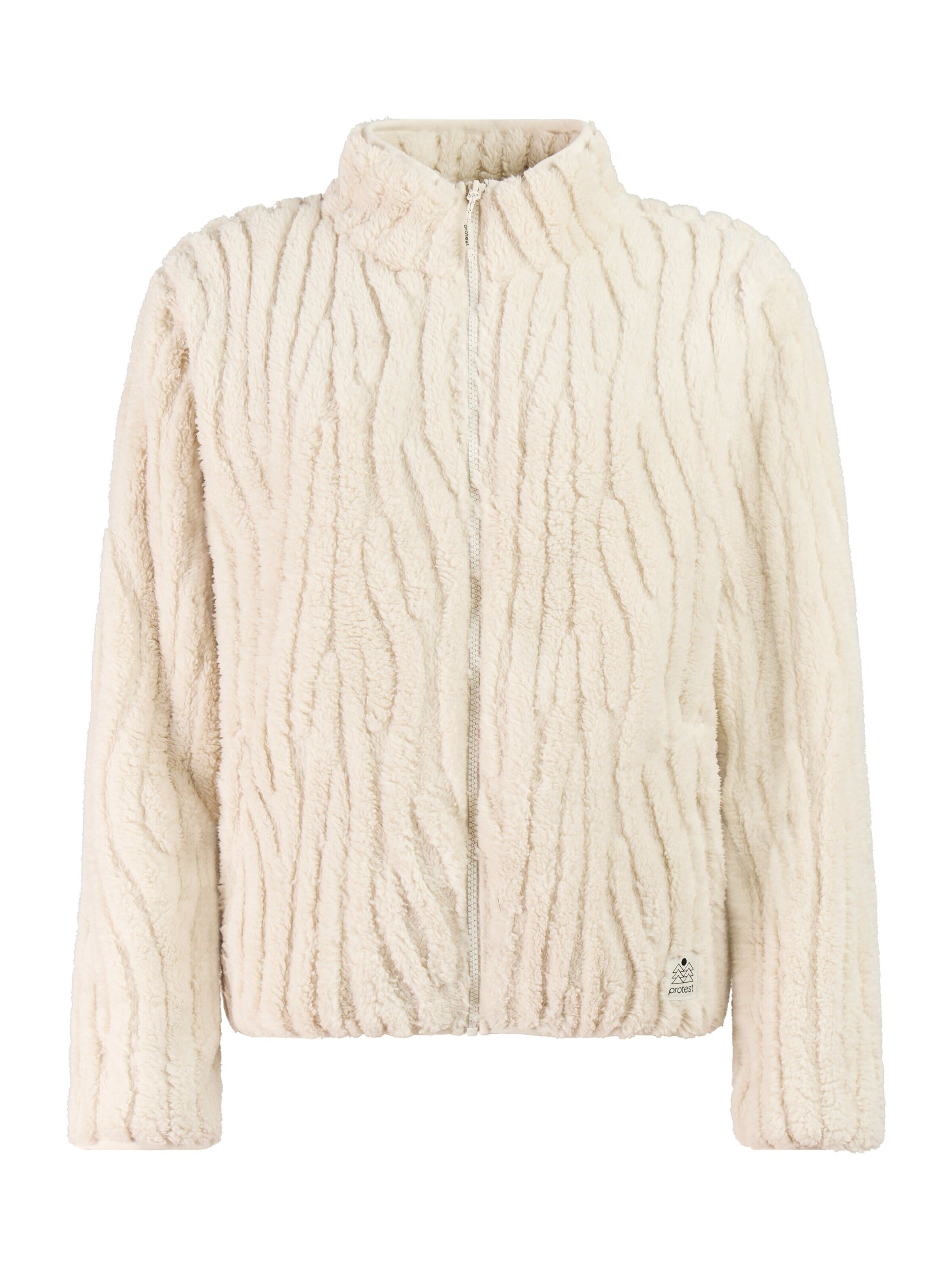 PROTEST Fleece jas 'PRTBleach' in Wit: voorkant
