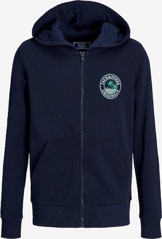 Jack & Jones Junior Sweatjakke i blå: forside