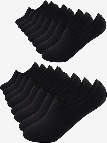 footnote Ankle socks 'Footnote Füßlinge - unsichtbare Low Cut Sneakersocken mit Silikon - 8 Paar' in Black: front