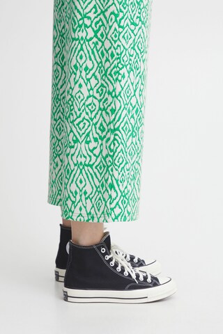 ICHI Boot cut Pleat-Front Pants 'IHKate' in Green