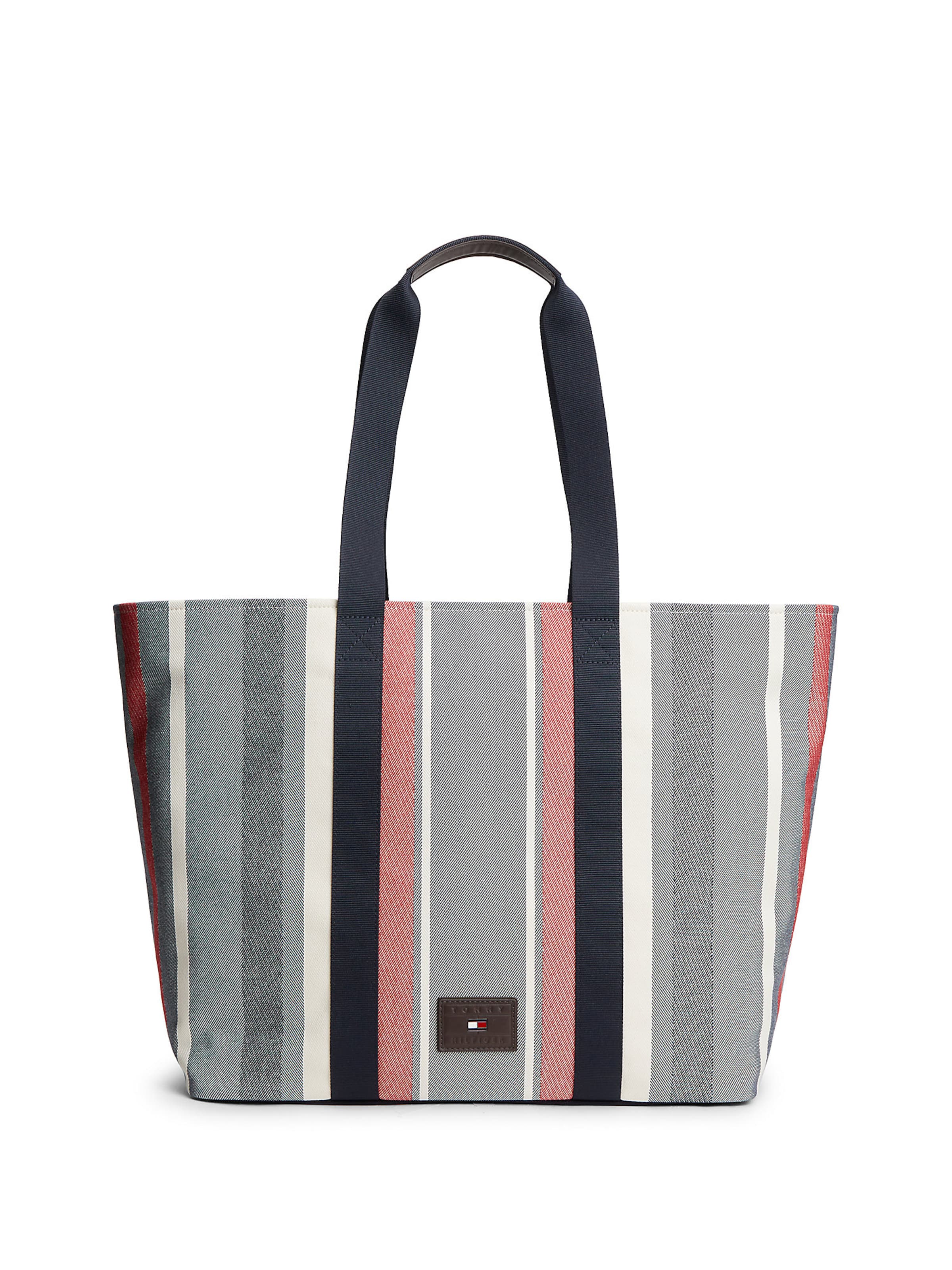 TOMMY HILFIGER Shopper in Grey / Light red / Black, Item view