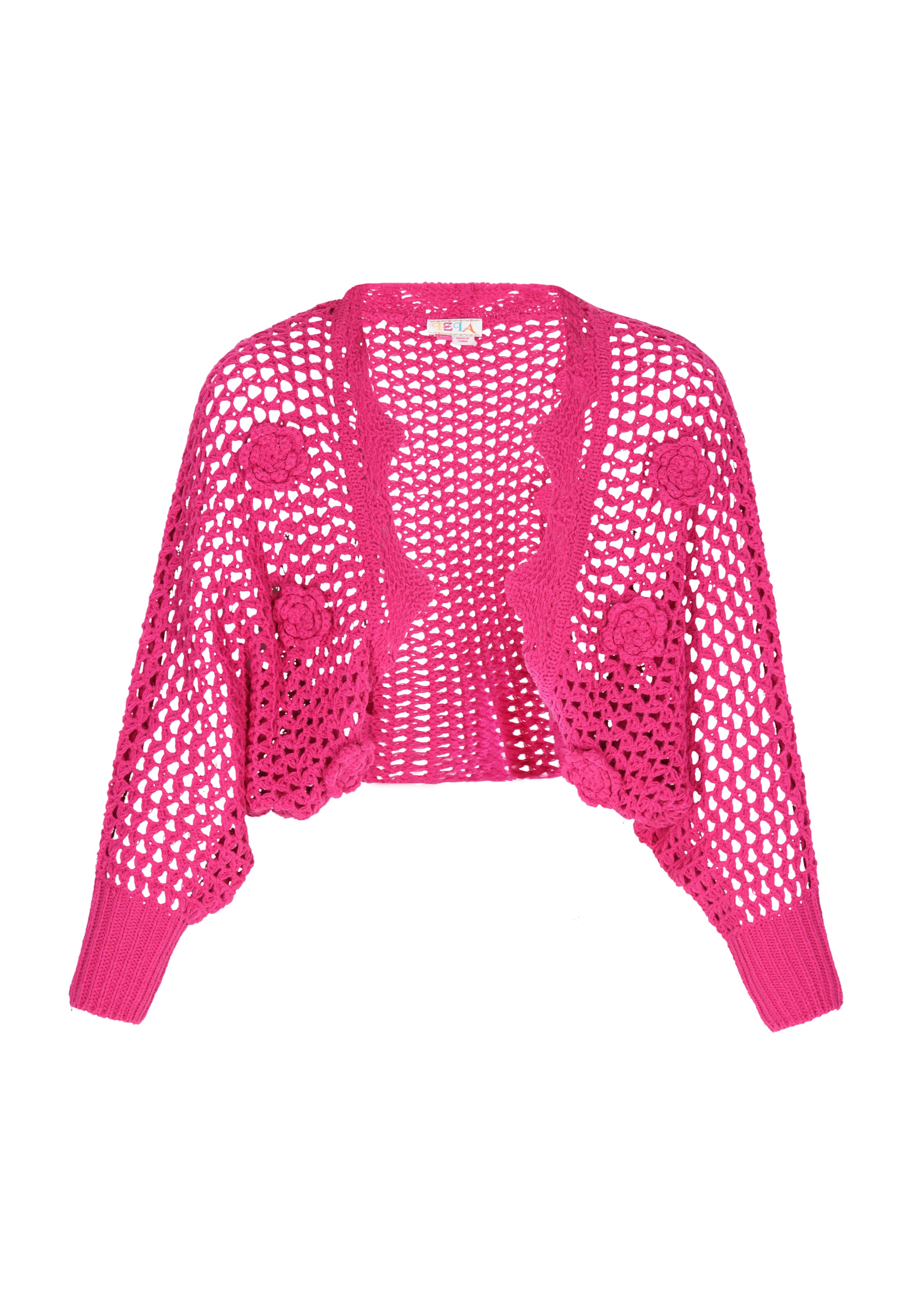 IZIA - Casaco de malha em rosa: frente