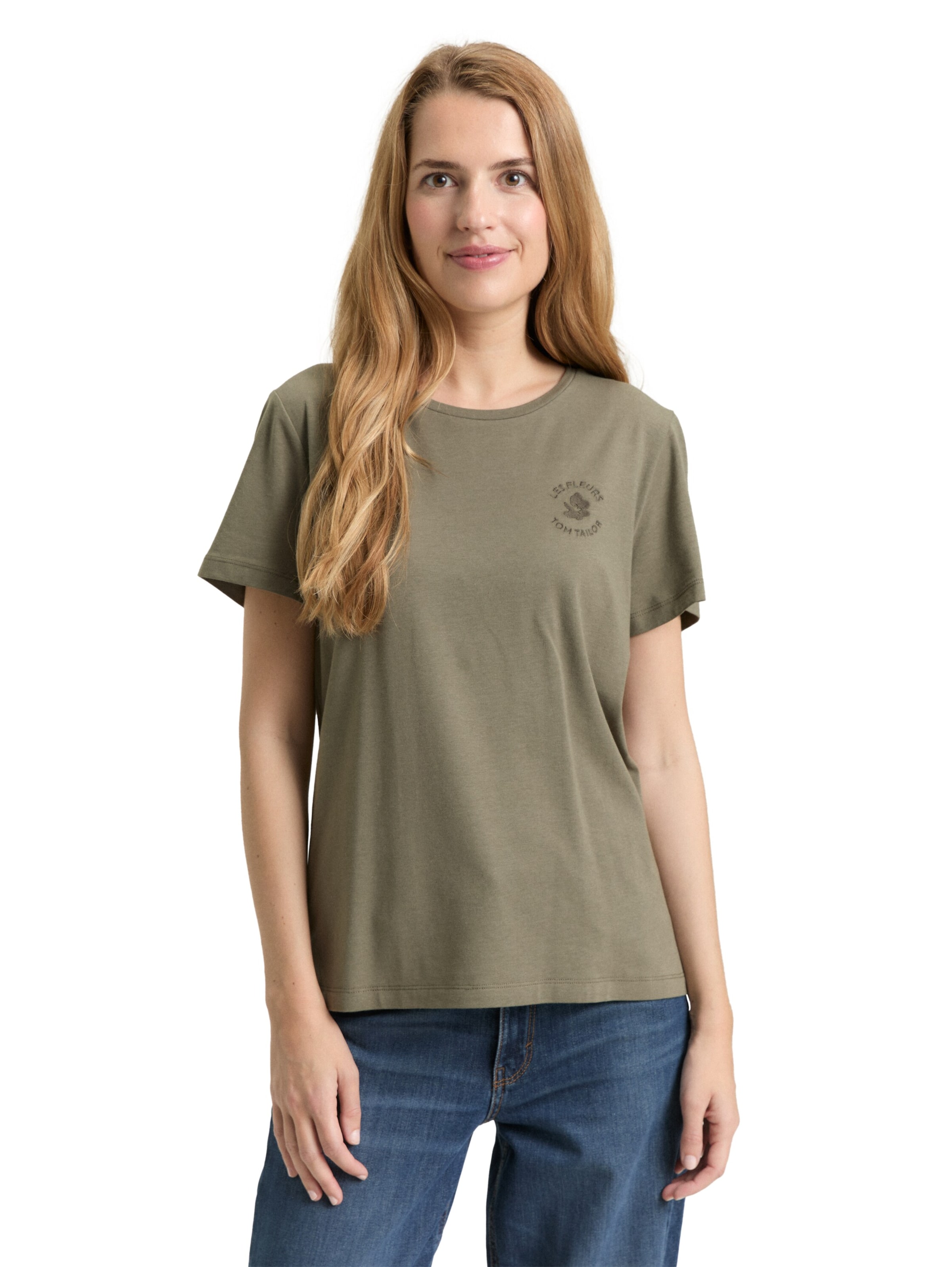 Tricou de la TOM TAILOR pe verde: față