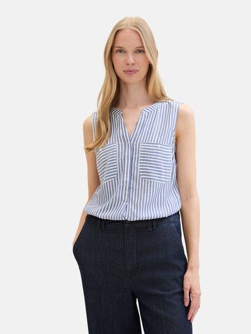 TOM TAILOR Blouse in Blauw: voorkant