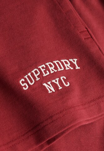Superdry Regular Broek 'Athletic Essentials' in Rood