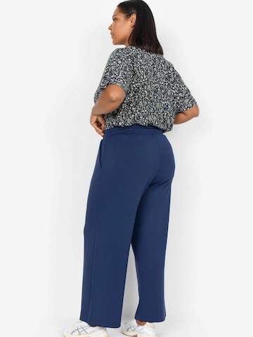 Wasabi Concept Wide leg Broek 'Sabina' in Blauw