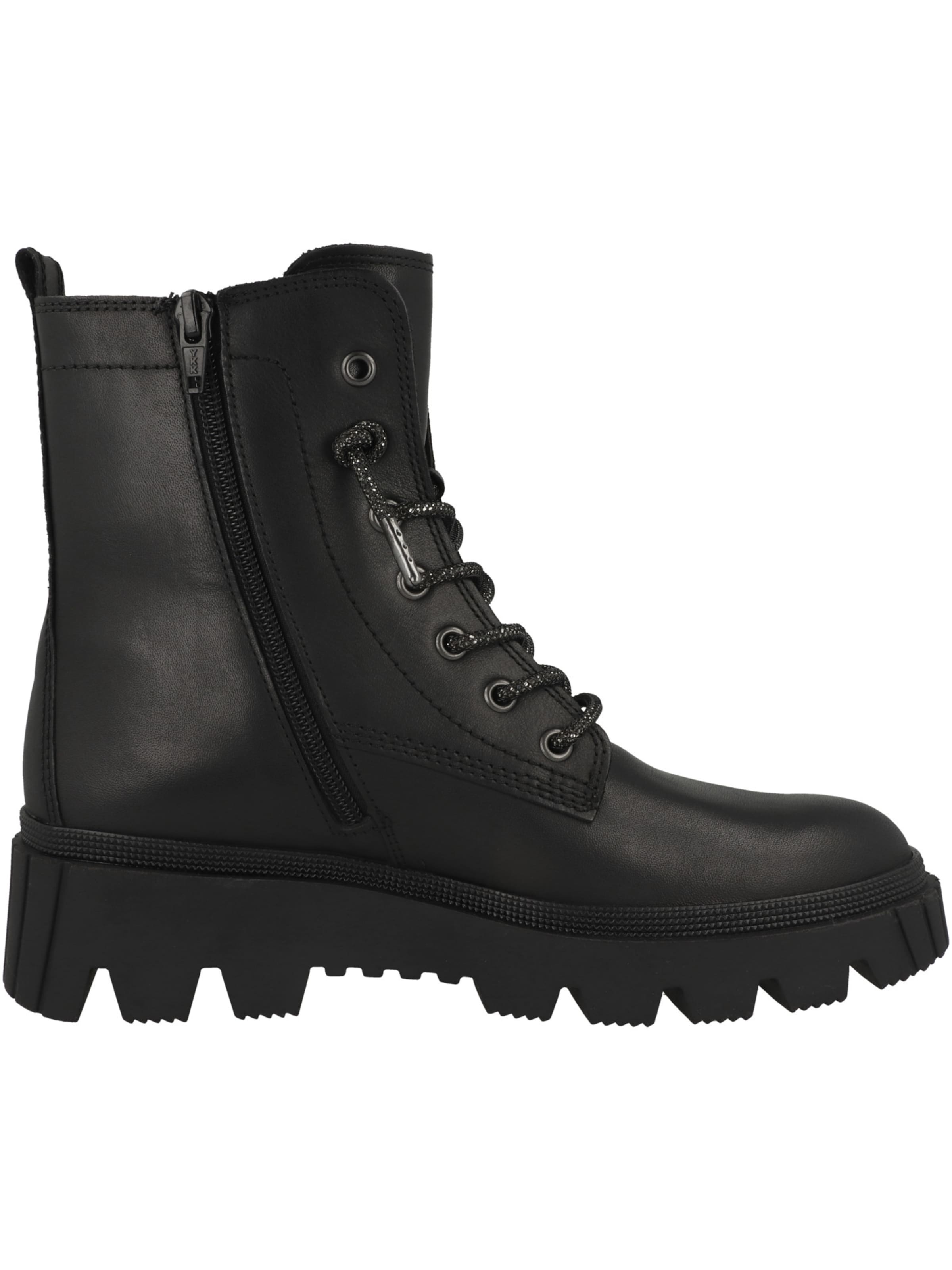 GABOR Lace-Up Ankle Boots in Black