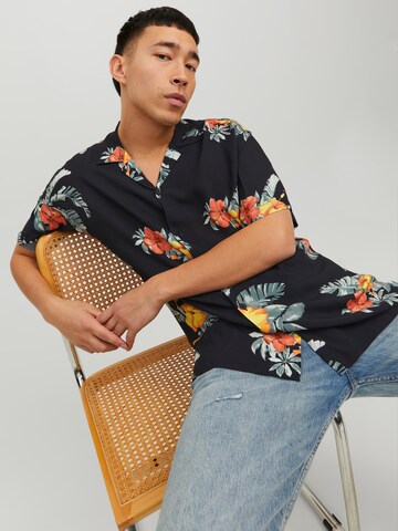 JACK & JONES Regular fit Button Up Shirt 'JORLuke' in Black