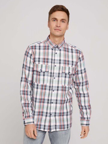 TOM TAILOR Regular fit Button Up Shirt in Mixed colours: front