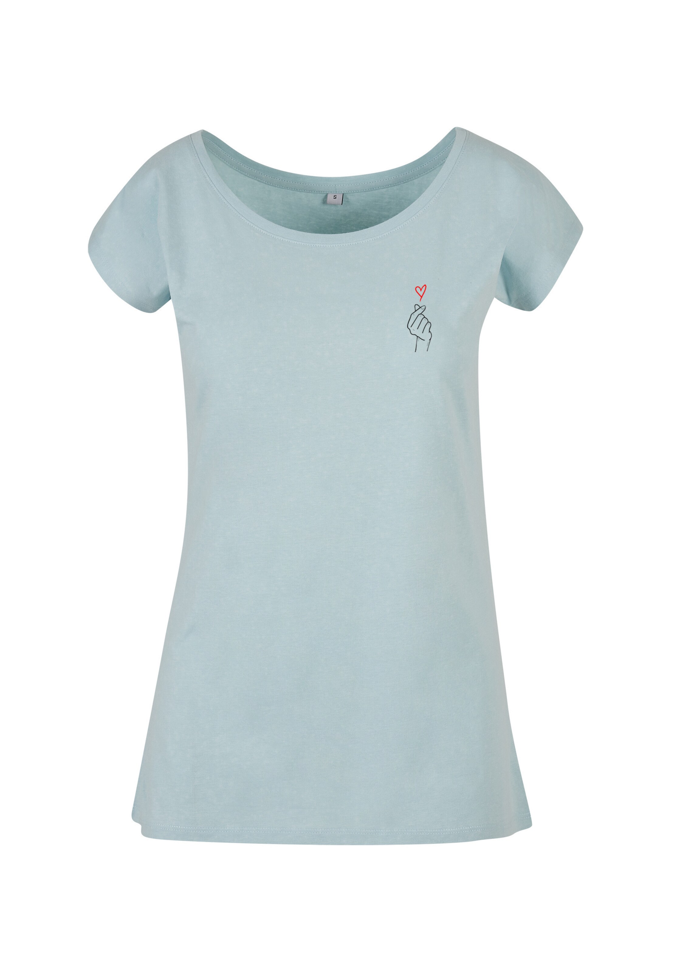 Urban Classics Shirt 'K-Heart' in Blau: Vorderseite