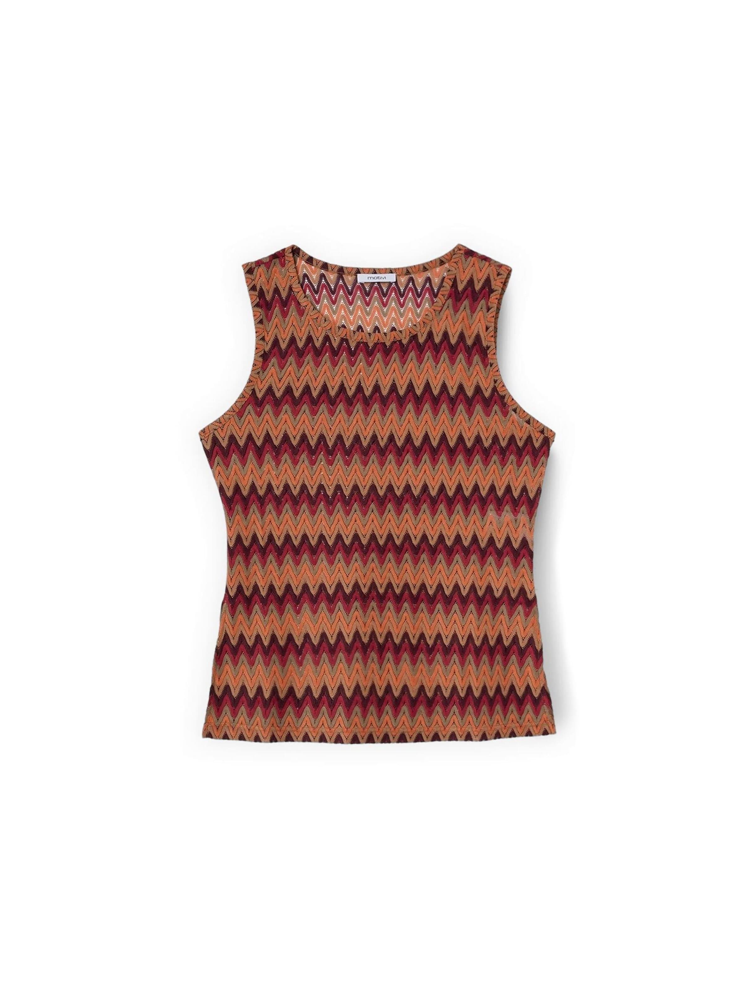 T-shirt MOTIVI en orange : devant