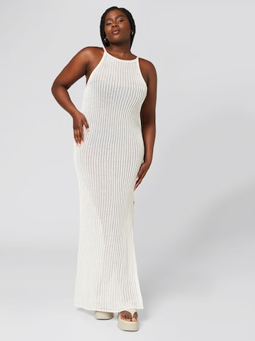 A LOT LESS Knit dress 'Ester' in White: front
