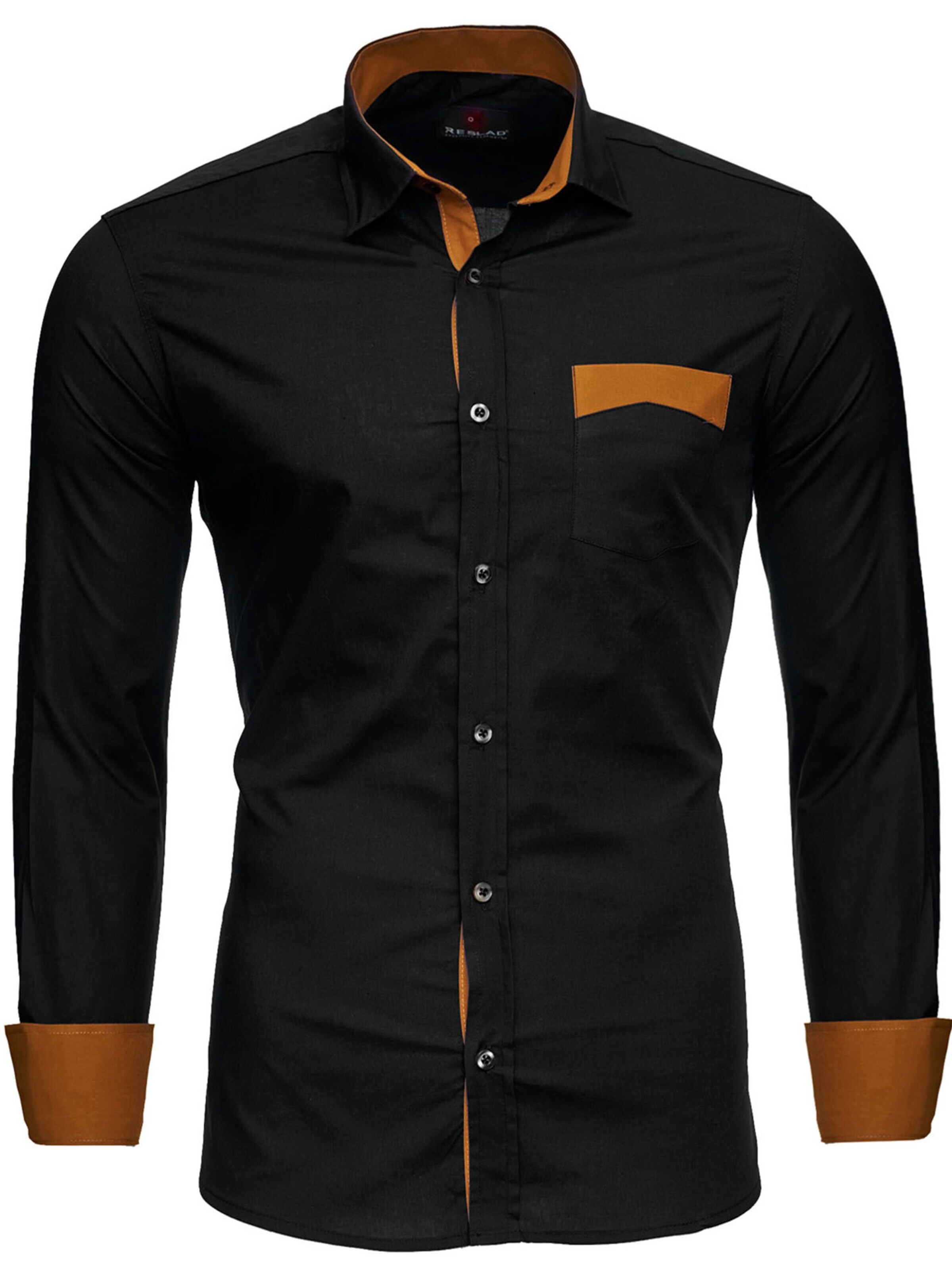 Reslad Button Up Shirt 'RS7205' in Black: front