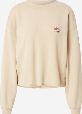 AMERICAN VINTAGE Μπλούζα φούτερ σε μπεζ: μπροστά