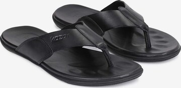 Kazar T-bar sandals in Black