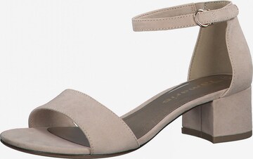 TAMARIS Sandalen met riem in Beige: voorkant