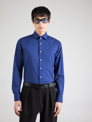 Michael Kors Slim fit Button Up Shirt in Blue: front