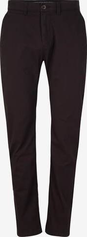 Coupe slim Pantalon chino TOM TAILOR en noir : devant