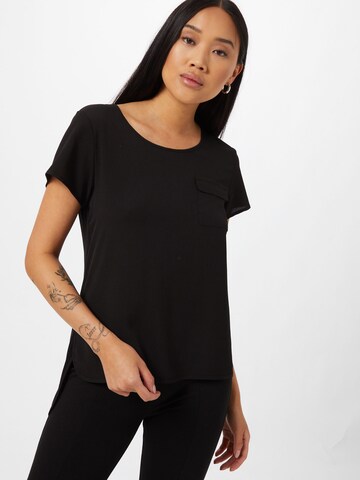 FRENCH CONNECTION - Camiseta talla grande en negro: frente