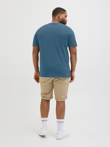 Jack & Jones Plus - Camiseta 'JJHAWAII' en azul