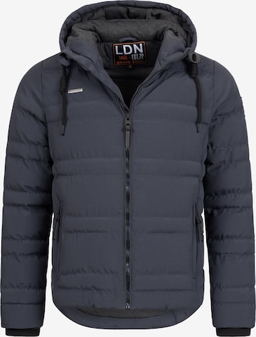 BRAVE SOUL Winter Jacket 'Bobbie' in Blue: front