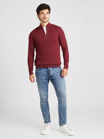 Coupe regular Pull-over 'SLHBERG' SELECTED HOMME en rouge