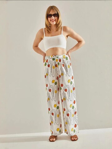 Wide leg Pantaloni di Bianco Lucci in bianco