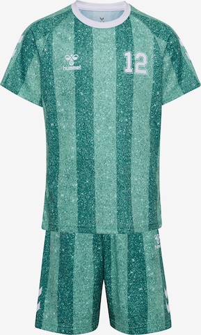 Hummel Tracksuit in Green: front
