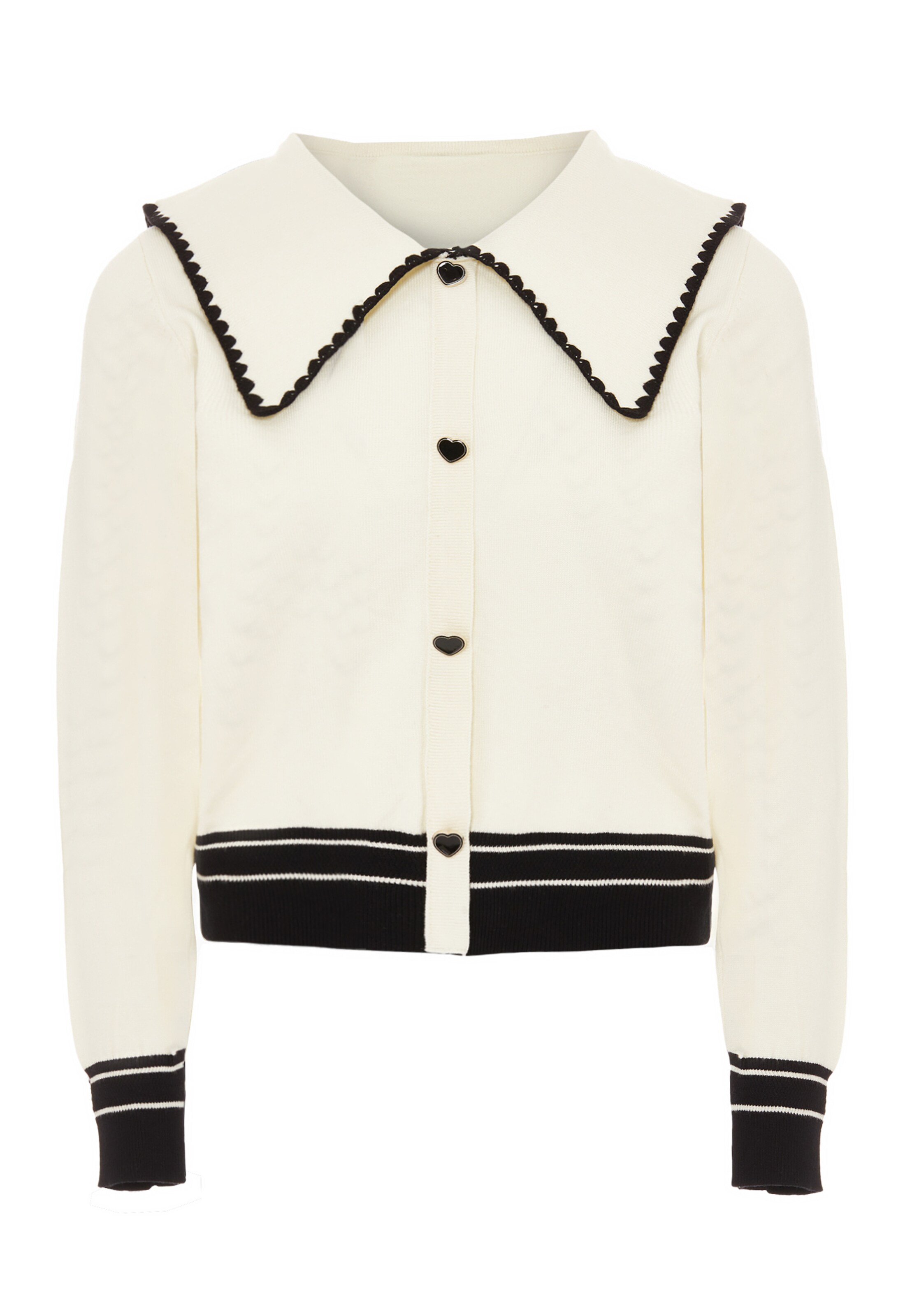 NAEMI - Casaco de malha em branco: frente