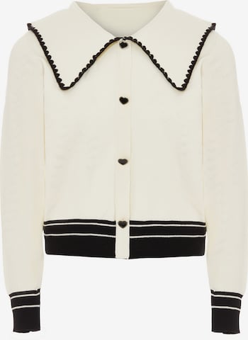 NAEMI - Casaco de malha em branco: frente