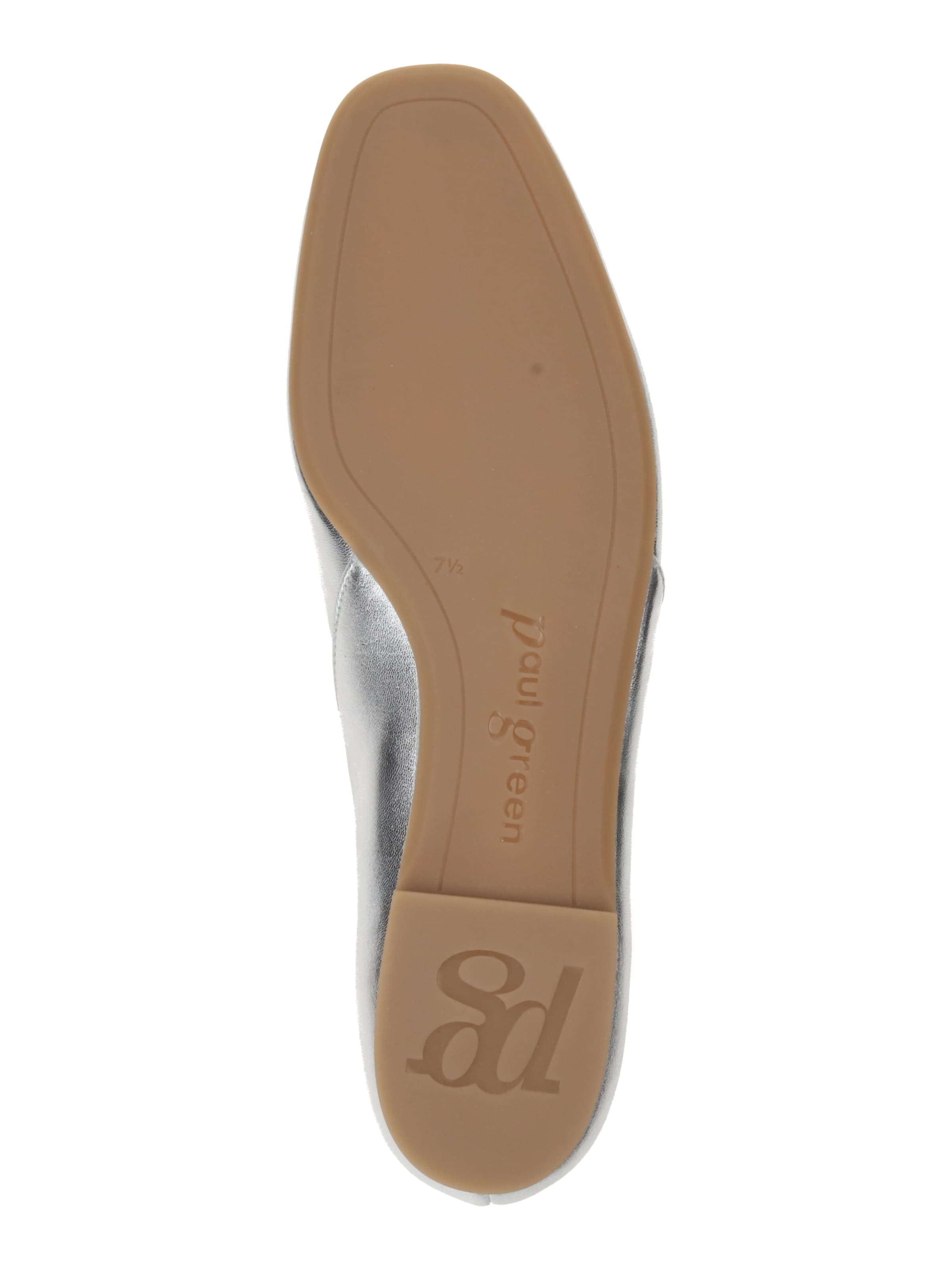 Paul Green Балетки с ремешком в Серебристый