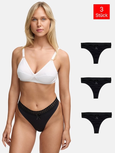 Tazzio Thong '3er Pack F927' in Black, Item view