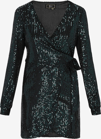 faina Kokteilové šaty - Zelená: predná strana