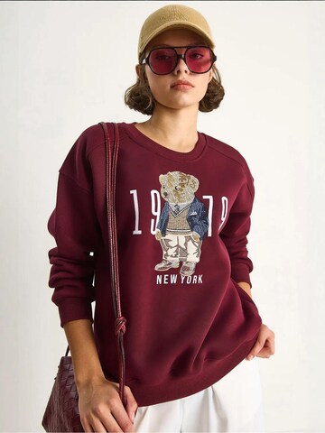 Sweat-shirt Bianco Lucci en rouge