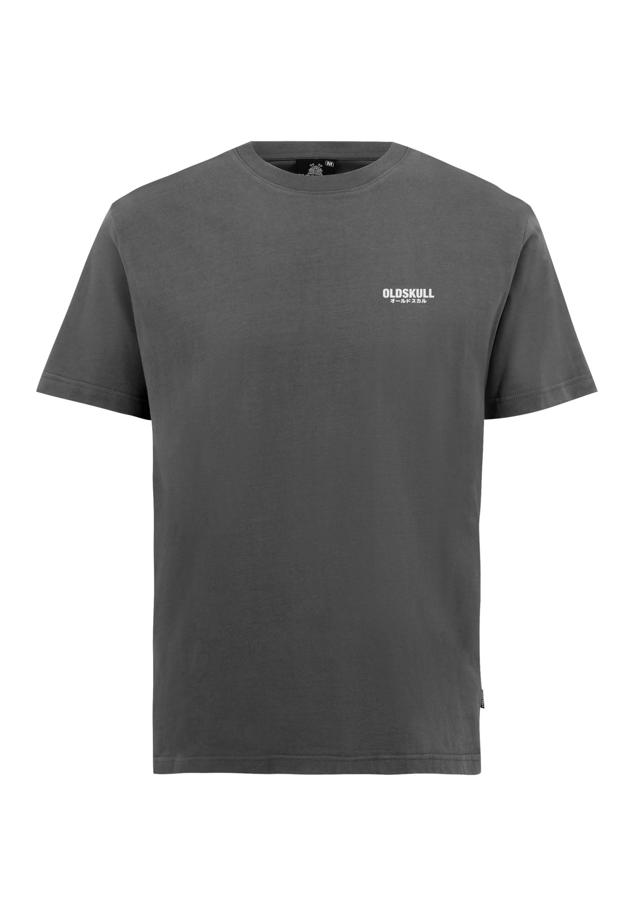 Oldskull T-Shirt 'Basic Osk' in Grau: Vorderseite